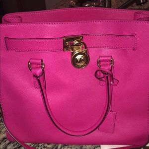 💗Large Leather Hamilton Michael Kors